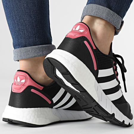 Adidas Originals - Baskets Femme ZX 1K Boost FX6872 Core Black Footwear White Hazy rose