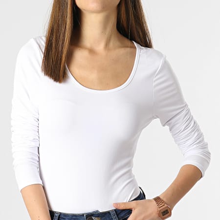 Girls Outfit - Body Manches Longues Femme Jada Blanc