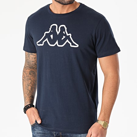 Kappa - Tee Shirt Logo Cromen 3112GNW Bleu Marine
