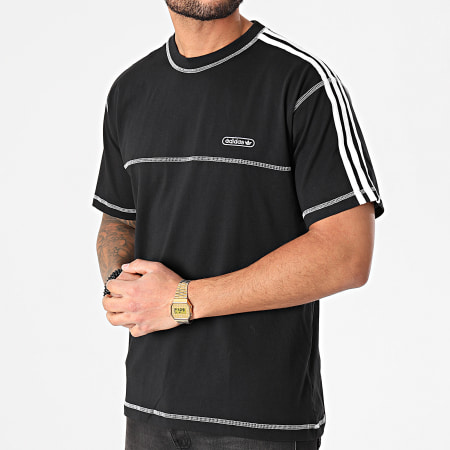Adidas Originals - Tee Shirt A Bandes Contrast Stitch GN3886 Noir