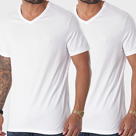 HUGO - Set di 2 magliette RN con scollo a V 50377779 Bianco