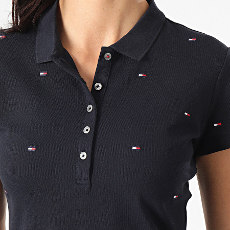 Tommy Hilfiger - Polo Manches Courtes Femme Felicia Slim Embroidery 7948 Bleu Marine