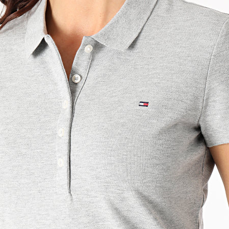 Tommy Hilfiger - Robe Polo Femme Manches Courtes 7949 Gris Chiné