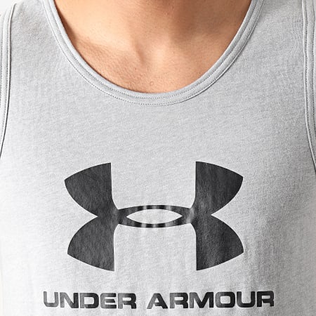 Under Armour - Camiseta sin mangas con logo UA Sportstyle 1329589 Gris jaspeado