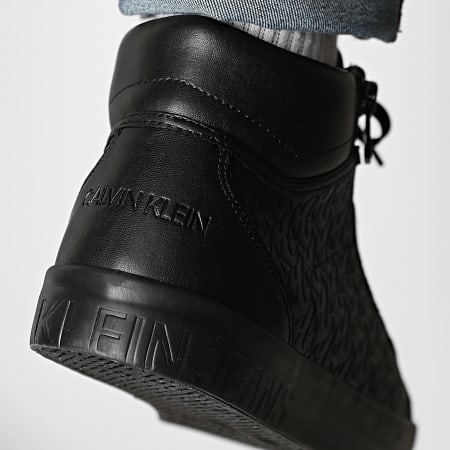 Calvin Klein - Baskets Montantes Vulcanized Mid Lace Up Zip 0079 Black