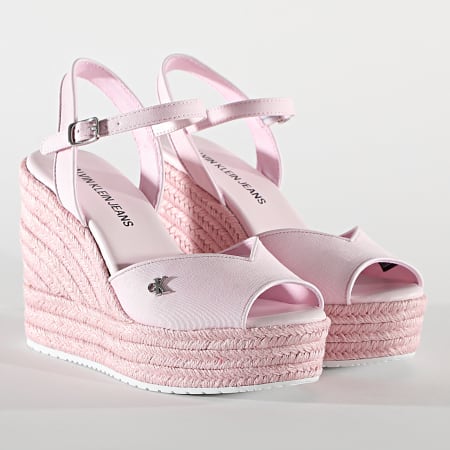 Calvin Klein - Sandades Femme Wedge 0121 Pearly Pink