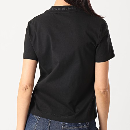 Calvin Klein - T-shirt donna Logo Intarsia 5500 Nero