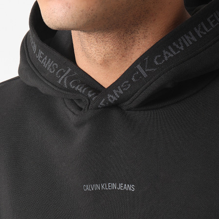 Calvin Klein - Sweat Capuche Logo Jacquard 7043 Noir