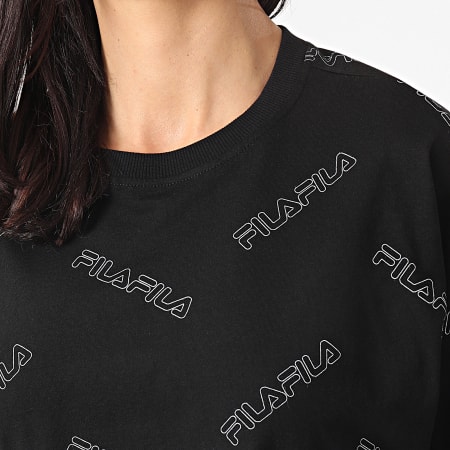 Fila Tee Shirt Crop Femme Jamilia 683304 Noir LaBoutiqueOfficielle