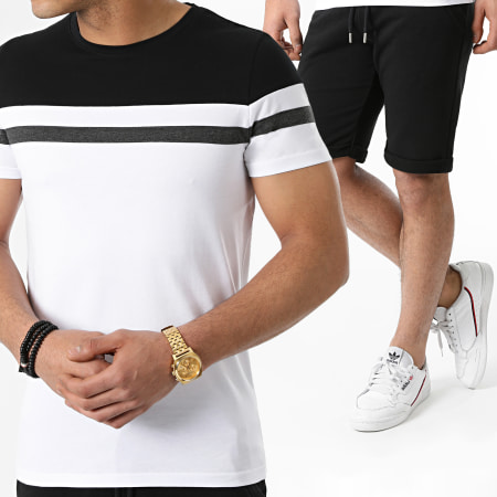 LBO - Conjunto Camiseta Y Shorts 1563 Negro Blanco
