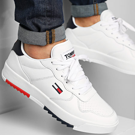 Tommy Jeans - Baskets Leather Tommy Jeans 0611 White