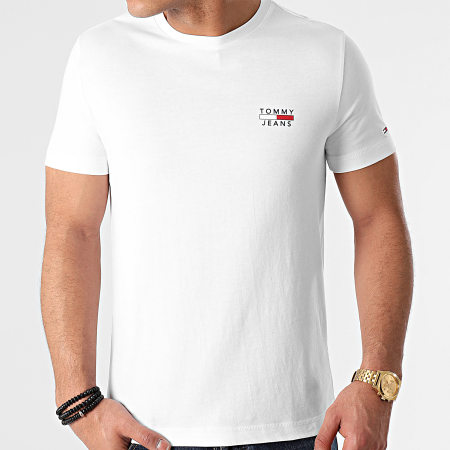 Tommy Jeans - Tee Shirt Chest Logo 0099 Blanc