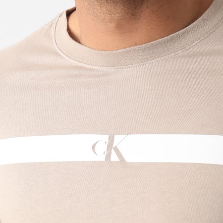 Calvin Klein - Tee Shirt Horizontal CK Panel 7165 Beige
