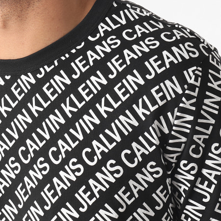 Calvin Klein - Tee Shirt AOP Diagonal 8066 Noir