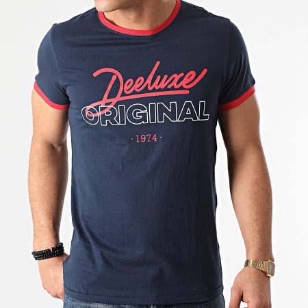Deeluxe - Tee Shirt Hylton Bleu Marine Rouge