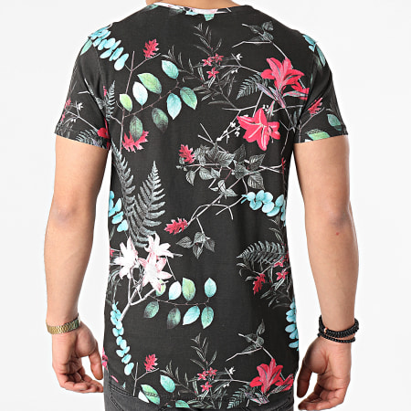 Deeluxe - Tee Shirt Poche Floral Caititiu Noir