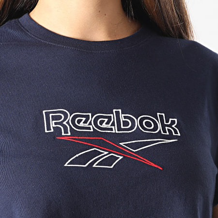 Reebok - Camiseta de Mujer Big Logo GJ5766 Azul Marino