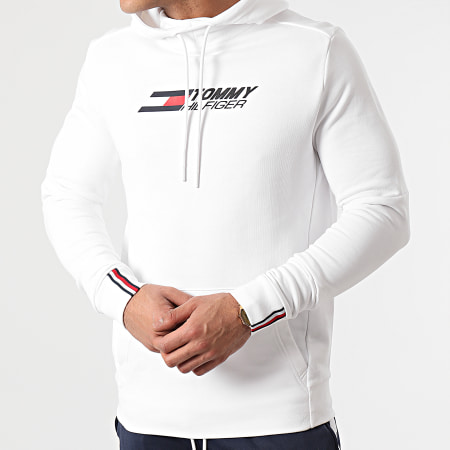 Tommy Hilfiger - Sweat Capuche Terry Logo 8458 Blanc