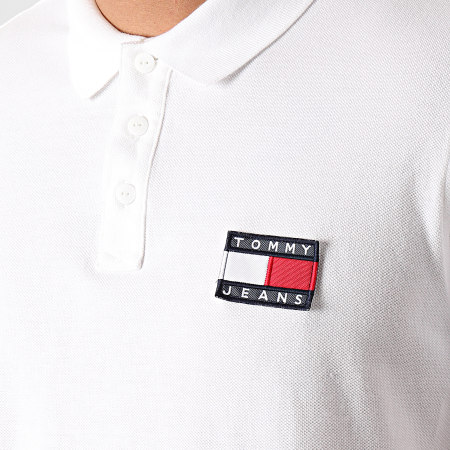 Tommy Jeans - Polo Tommy Badge a maniche corte 0327 Bianco