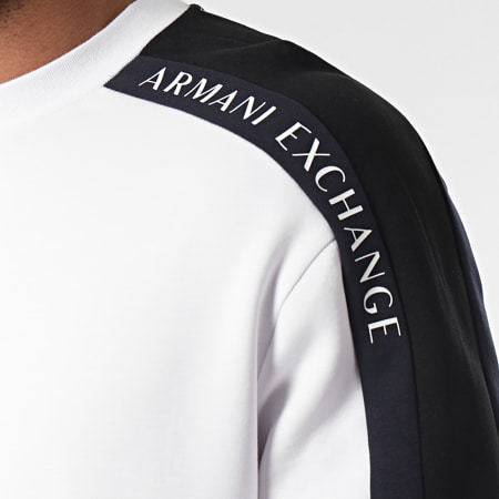 Armani Exchange - Sweat Crewneck A Bandes 3KZMFF-ZJ5GZ Blanc