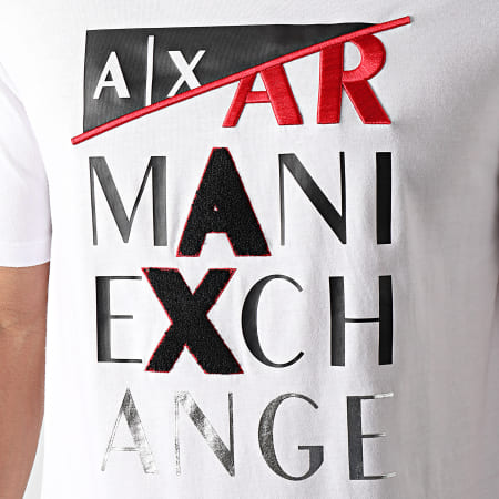 Armani Exchange - Tee Shirt 3KZTFD-ZJBVZ Blanc Argenté