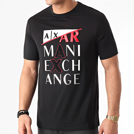Armani Exchange - Tee Shirt 3KZTFD-ZJBVZ Noir Argenté