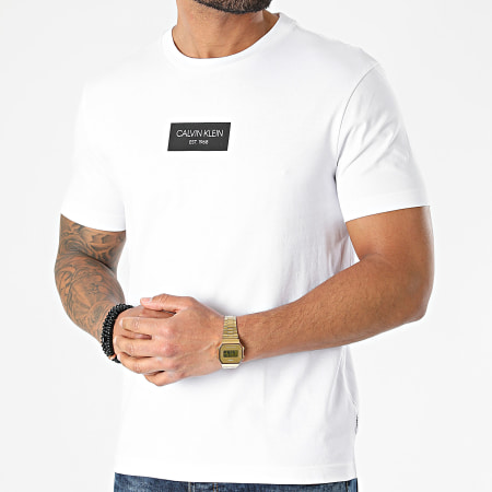 Calvin Klein - Tee Shirt Chest Box Logo 6484 Blanc