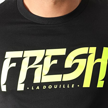 Fresh La Douille - Tee Shirt Logo Noir Jaune Fluo