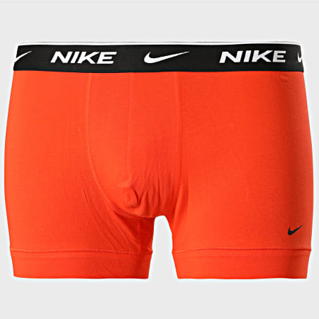 Nike - Lot De 3 Boxers Everyday Cotton Stretch KE1008 Noir Orange Vert Kaki