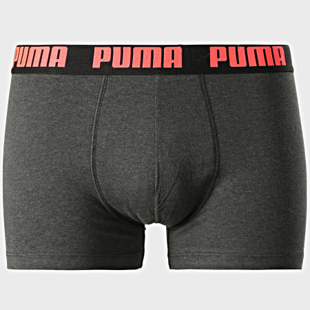 Puma - Lot De 2 Boxers Everyday 521015001 Noir Gris Anthracite Chiné
