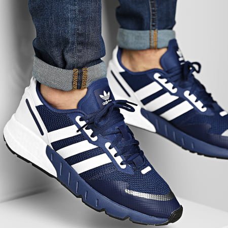 Adidas Sportswear - Baskets ZX 1K Boost H68719 Dark Blue Footwear White Core Black