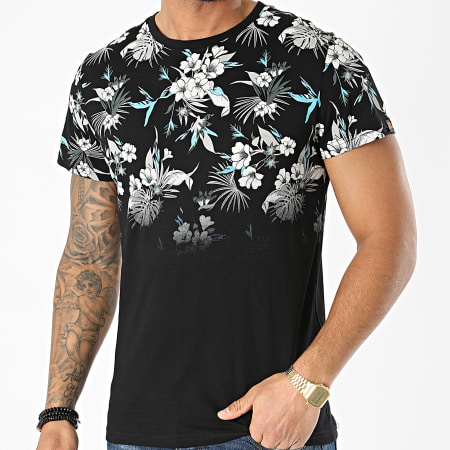 American People - Tee Shirt Tood Noir Floral