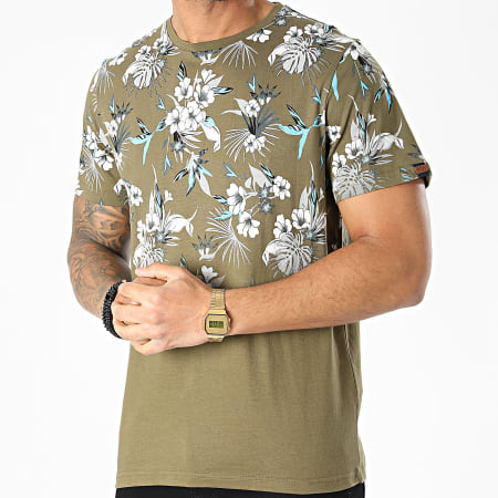 American People - Tee Shirt Tood Vert Kaki Floral