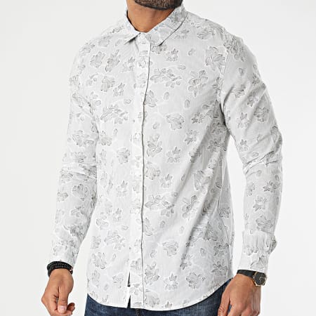 American People - Chemise Manches Longues Concorde Beige Floral