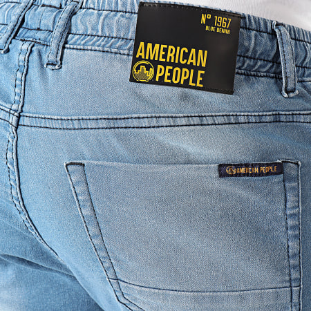 American People - Short JoggJean Soter Bleu Denim