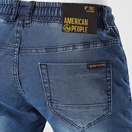 American People - Short JoggJean Soter Bleu Denim