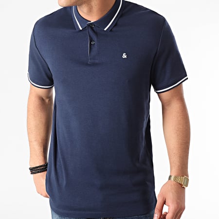 Jack And Jones - Polo in jersey a manica corta 12180891 blu navy
