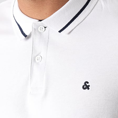 Jack And Jones - Polo Manches Courtes Jersey 12180891 Blanc
