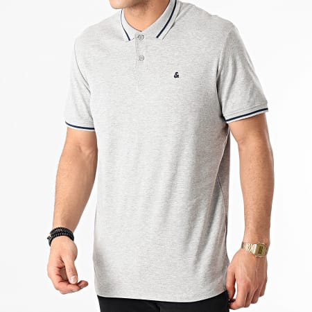 Jack And Jones - Polo Manches Courtes Jersey 12180891 Gris Chiné