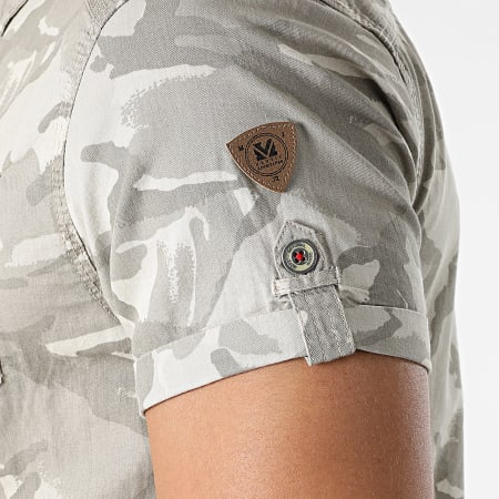 MZ72 - Camicia a maniche corte Carlito Camouflage Beige