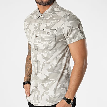MZ72 - Chemise Manches Courtes Carlito Camouflage Beige