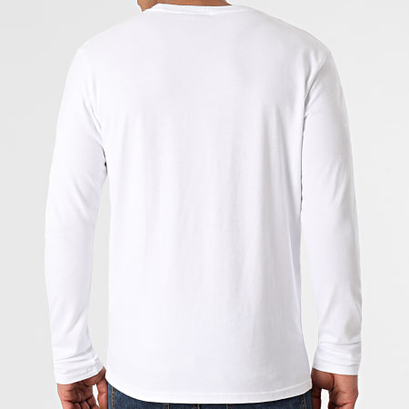 Superdry - Tee Shirt Manches Longues Chenille Blanc