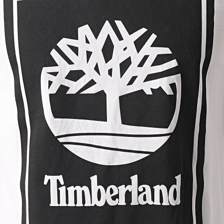 Timberland - Tee Shirt Manches Longues Stack Logo A2CMK Blanc Noir