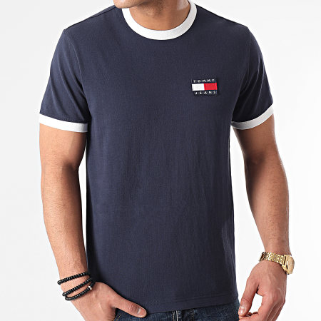 Tommy Jeans - Tee Shirt Badge Ringer 0280 Bleu Marine