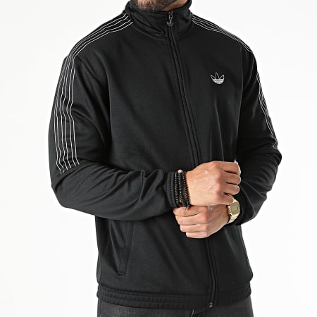 Adidas Originals - SPRT Poly GN2447 Giacca con zip a righe nere