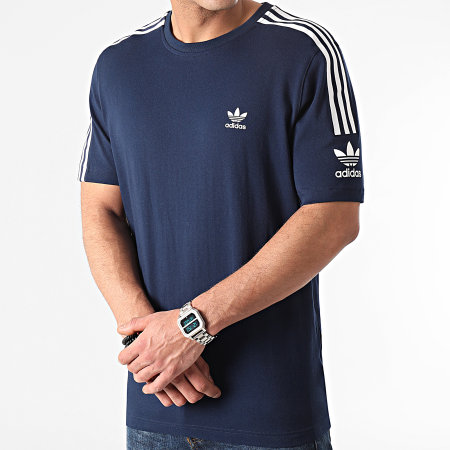 Adidas Originals - Tee Shirt A Bandes Tech ED6117 Bleu Marine