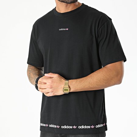adidas - Tee Shirt Linear Repeat GN7126 Noir