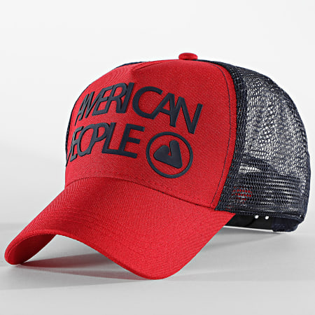 American People - Casquette Trucker Tage Rouge
