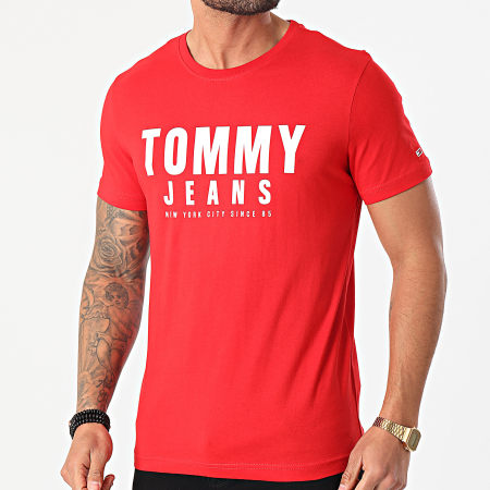 Tommy Jeans - Tee Shirt Center Chest Graphic 0243 Rouge