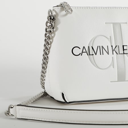 Calvin Klein - Sac A Main Femme Camera Pouch 7858 Blanc